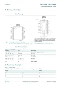 74HC244PW/AUJ Datasheet Page 3