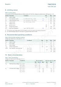 74HC3G16DPH Datasheet Page 3