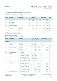 74HC3G34GD Datasheet Page 4