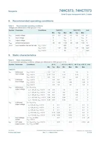 74HC573PW/AUJ Datasheet Page 6
