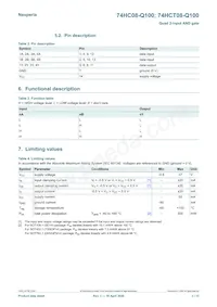 74HCT08BQ-Q100 Datasheet Page 3