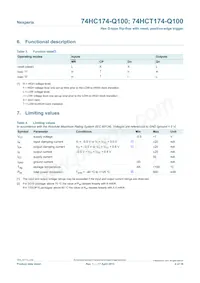 74HCT174D-Q100J Datasheet Page 4