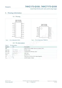 74HCT175PW-Q100J Datasheet Page 3