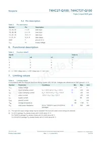 74HCT27BQ-Q100X Datasheet Page 3