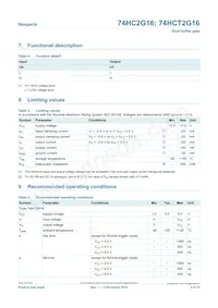 74HCT2G16GWH Datasheet Page 3