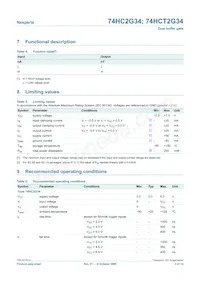 74HCT2G34GV Datasheet Page 3