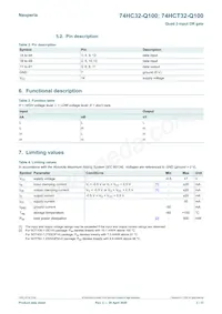 74HCT32BQ-Q100 Datasheet Page 3