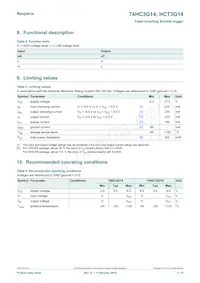 74HCT3G14GD Datasheet Page 3