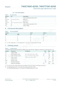 74HCT7541D-Q100J Datasheet Page 3