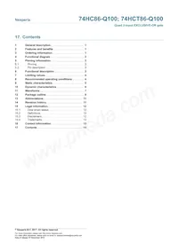 74HCT86PW-Q100 Datasheet Page 14