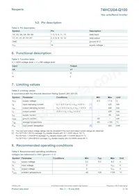 74HCU04D-Q100J Datasheet Page 3