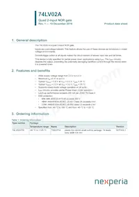 74LV02APWJ Datasheet Cover