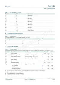 74LV02PW Datasheet Pagina 3