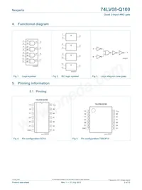 74LV08D-Q100 Datasheet Page 2