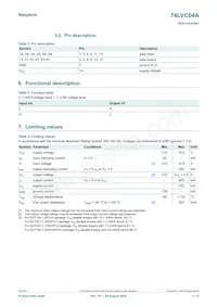 74LVC04APW/AUJ Datasheet Page 3