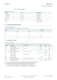 74LVC11PW/AUJ Datasheet Page 3