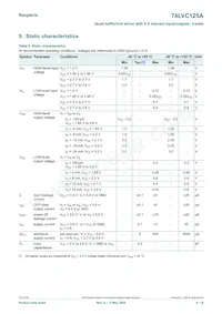 74LVC125APW/AUJ Datasheet Page 4