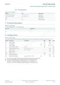 74LVC14AD-Q100J Datenblatt Seite 3