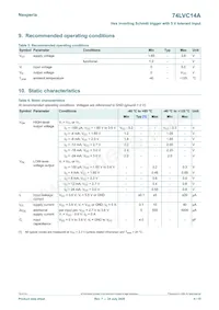 74LVC14APW/AUJ Datasheet Page 4