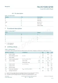 74LVC1G86GV-Q100H Datasheet Page 3