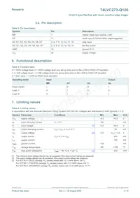 74LVC273D-Q100J Datasheet Page 3