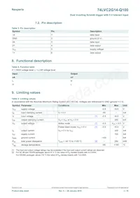 74LVC2G14GV-Q100H Datasheet Page 3