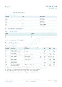 74LVC2G16GFH Datasheet Page 3