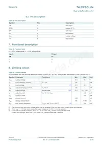 74LVC2GU04GN Datasheet Page 3