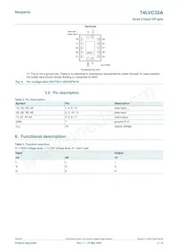 74LVC32APW/AUJ Datasheet Page 3