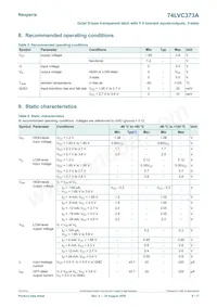 74LVC373APW/AUJ Datasheet Page 6