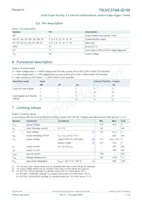 74LVC374AD-Q100J Datasheet Page 4