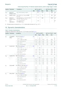 74LVC374APW/AUJ Datasheet Page 6