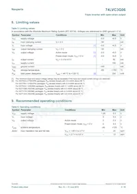 74LVC3G06GD Datasheet Page 4