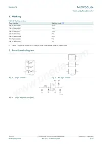 74LVC3GU04GD Datasheet Page 2