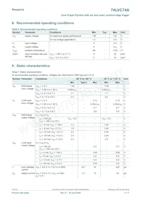 74LVC74APW/AUJ Datasheet Page 5
