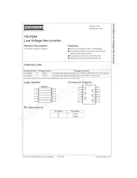 74LVQ04SCX Datasheet Page 2
