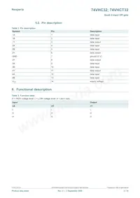 74VHC32PW Datasheet Page 3