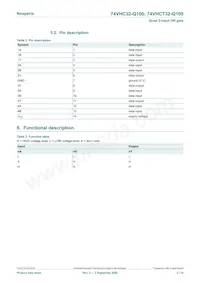 74VHC32PW-Q100J Datasheet Pagina 3