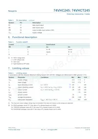 74VHCT245PW/AUJ數據表 頁面 4