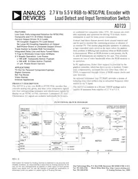 AD723ARUZ-REEL7 Datasheet Cover