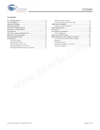 CY7C421-20JXI Datasheet Page 3