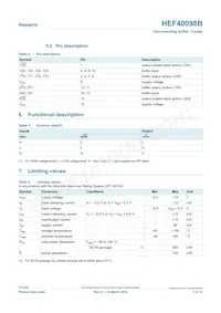 HEF40098BP Datasheet Page 3
