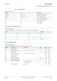HEF4043BP Datasheet Page 3