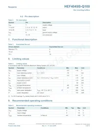 HEF4049BT-Q100J Datasheet Page 3