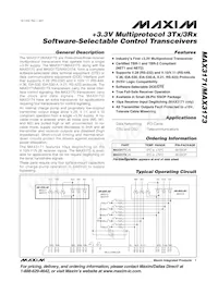 MAX3171CAI+TG52 Datenblatt Cover