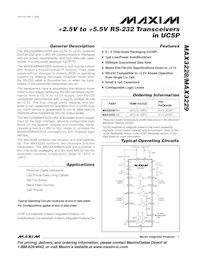 MAX3228EBV+T Datasheet Cover