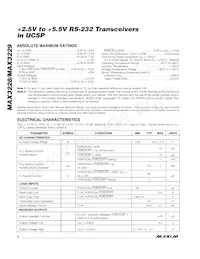 MAX3228EBV+T Datasheet Page 2