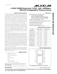 MAX3317EEAP+TG52 Datenblatt Cover