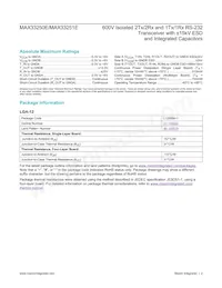 MAX33251EELC+ Datasheet Page 2