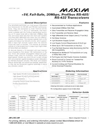 MAX3463ESA+TG002 Datenblatt Cover